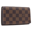 LOUIS VUITTON Damier Ebene Portefeuille Tresor Wallet N61736 LV Auth 211506V-1