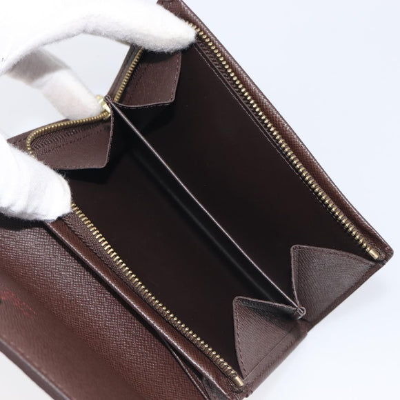 LOUIS VUITTON Damier Ebene Portefeuille Tresor Wallet N61736 LV Auth 211506V