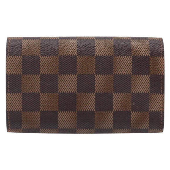 LOUIS VUITTON Damier Ebene Portefeuille Tresor Wallet N61736 LV Auth 211506V