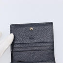 GUCCI GG Supreme Ophidia Sherry Line Wallet PVC Navy Silver 523155 Auth 211508V-14