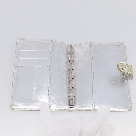 LOUIS VUITTON Monogram Miroir Agenda PM Day Cover Argent R20963 LV Auth 211509A
