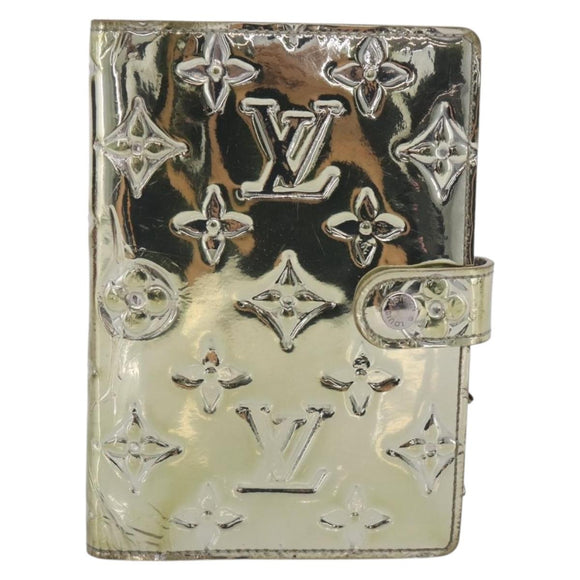 LOUIS VUITTON Monogram Miroir Agenda PM Day Cover Argent R20963 LV Auth 211509A