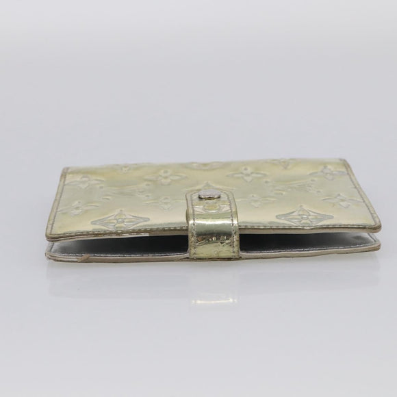 LOUIS VUITTON Monogram Miroir Agenda PM Day Cover Argent R20963 LV Auth 211509A