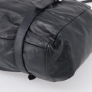PRADA Vitellolux Tote Bag Leather Black Silver Auth 211512A-10
