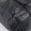 PRADA Vitellolux Tote Bag Leather Black Silver Auth 211512A-13