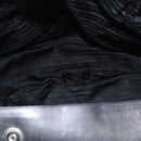 PRADA Vitellolux Tote Bag Leather Black Silver Auth 211512A-17