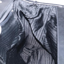 PRADA Vitellolux Tote Bag Leather Black Silver Auth 211512A-18