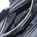 PRADA Vitellolux Tote Bag Leather Black Silver Auth 211512A-21