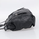 PRADA Vitellolux Tote Bag Leather Black Silver Auth 211512A-4
