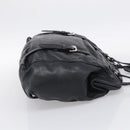 PRADA Vitellolux Tote Bag Leather Black Silver Auth 211512A-5