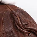 PRADA Tote Bag Leather Brown Silver Auth 211514V-24