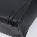 CELINE Luggage Nano shopper Hand Bag Leather 2way Black Gold Auth 211515V-16