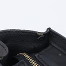 CELINE Luggage Nano shopper Hand Bag Leather 2way Black Gold Auth 211515V-18
