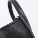 CELINE Luggage Nano shopper Hand Bag Leather 2way Black Gold Auth 211515V-19
