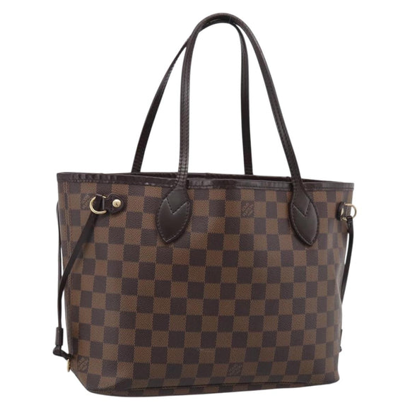 LOUIS VUITTON Damier Ebene Neverfull PM Tote Bag N51109 LV Auth 211517V