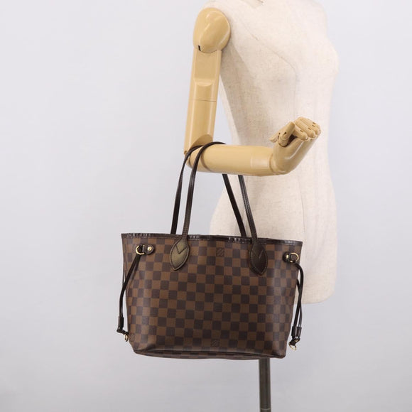 LOUIS VUITTON Damier Ebene Neverfull PM Tote Bag N51109 LV Auth 211517V