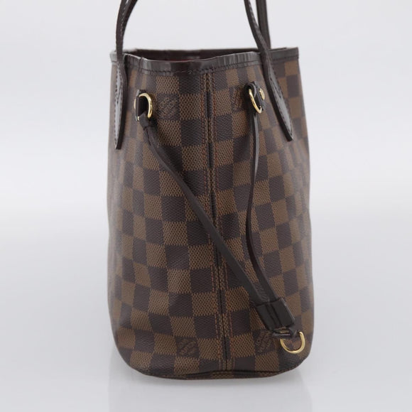LOUIS VUITTON Damier Ebene Neverfull PM Tote Bag N51109 LV Auth 211517V