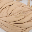 Miu Miu Matelasse Hand Bag Leather 2way Beige Gold Tone Auth 211519V-15