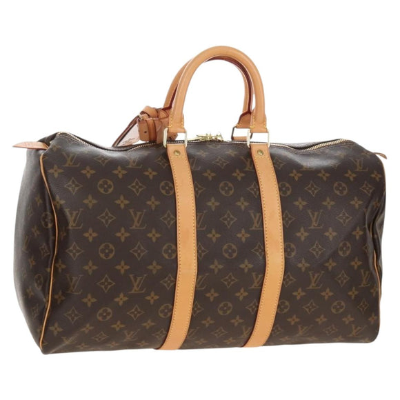 LOUIS VUITTON Monogram Keepall 45 Boston Bag M41428 LV Auth 211524V