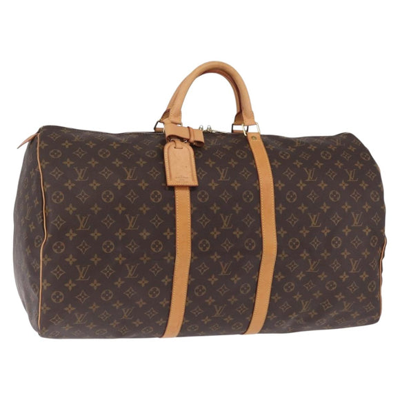 LOUIS VUITTON Monogram Keepall 60 Boston Bag M41422 LV Auth 211528V