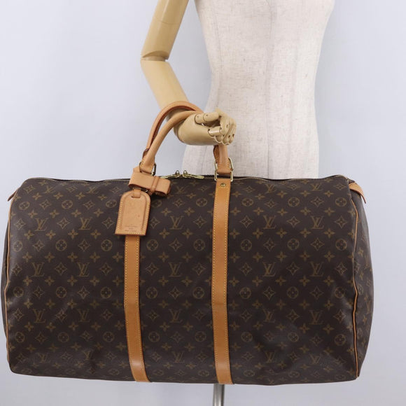 LOUIS VUITTON Monogram Keepall 60 Boston Bag M41422 LV Auth 211528V