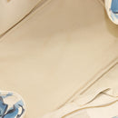 PRADA Canapa GM Hand Bag Canvas Beige Blue Auth 211531V-16