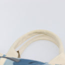 PRADA Canapa GM Hand Bag Canvas Beige Blue Auth 211531V-8