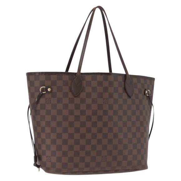 LOUIS VUITTON Damier Ebene Neverfull MM Tote Bag N51105 LV Auth 211535