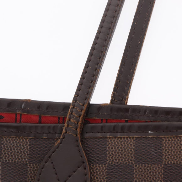 LOUIS VUITTON Damier Ebene Neverfull MM Tote Bag N51105 LV Auth 211535