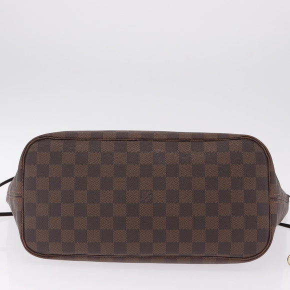 LOUIS VUITTON Damier Ebene Neverfull MM Tote Bag N51105 LV Auth 211535