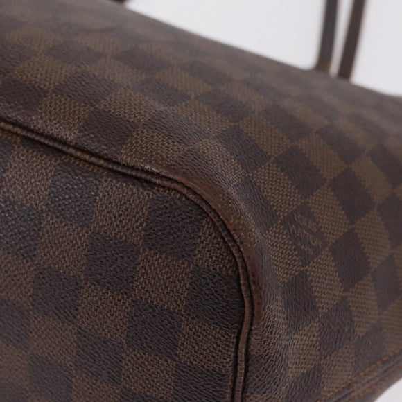 LOUIS VUITTON Damier Ebene Neverfull MM Tote Bag N51105 LV Auth 211535