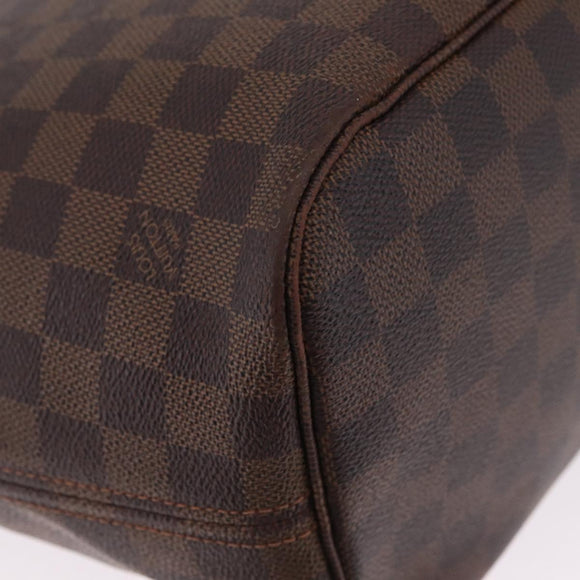 LOUIS VUITTON Damier Ebene Neverfull MM Tote Bag N51105 LV Auth 211535