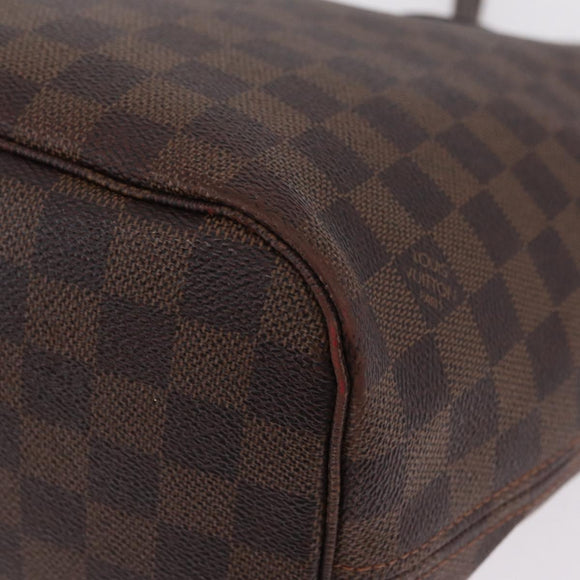 LOUIS VUITTON Damier Ebene Neverfull MM Tote Bag N51105 LV Auth 211535