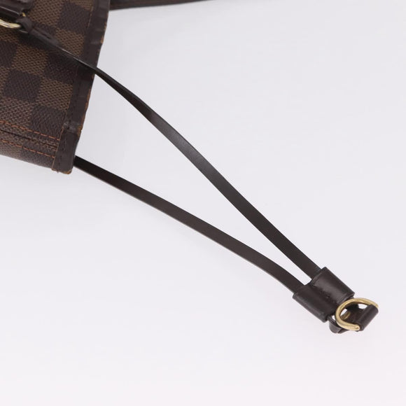 LOUIS VUITTON Damier Ebene Neverfull MM Tote Bag N51105 LV Auth 211535