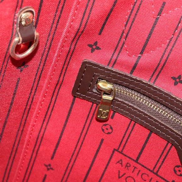 LOUIS VUITTON Damier Ebene Neverfull MM Tote Bag N51105 LV Auth 211535