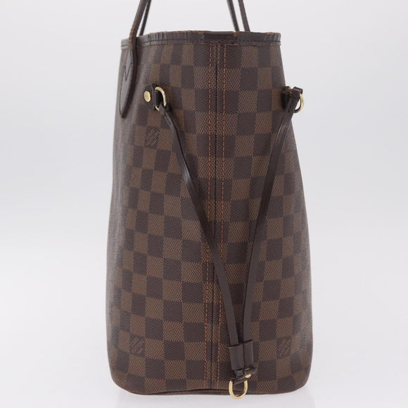 LOUIS VUITTON Damier Ebene Neverfull MM Tote Bag N51105 LV Auth 211535