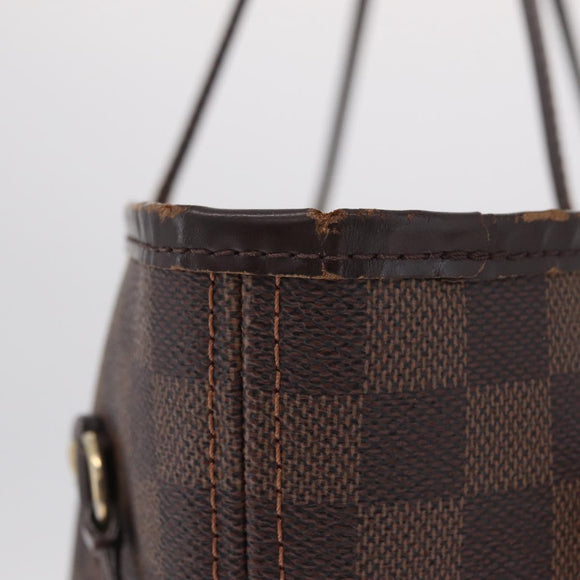 LOUIS VUITTON Damier Ebene Neverfull MM Tote Bag N51105 LV Auth 211535