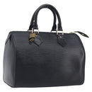 LOUIS VUITTON Epi Speedy 25 Hand Bag Black M59042 LV Auth 211537V-1