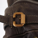 Chloe Paddington Hand Bag Leather Brown Gold Tone Auth 211538A-16