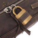 Chloe Paddington Hand Bag Leather Brown Gold Tone Auth 211538A-18