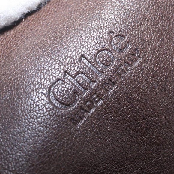 Chloe Paddington Hand Bag Leather Brown Gold Tone Auth 211538A