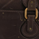Chloe Paddington Hand Bag Leather Brown Gold Tone Auth 211538A-4