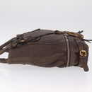 Chloe Paddington Hand Bag Leather Brown Gold Tone Auth 211538A-6