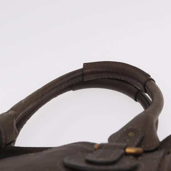 Chloe Paddington Hand Bag Leather Brown Gold Tone Auth 211538A