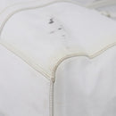 PRADA Tote Bag Leather White Silver Auth 211540A-10