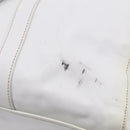 PRADA Tote Bag Leather White Silver Auth 211540A-15