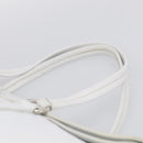 PRADA Tote Bag Leather White Silver Auth 211540A-8