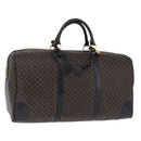 CELINE Macadam Boston Bag PVC Black Gold Tone Auth 211542V-1