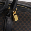 CELINE Macadam Boston Bag PVC Black Gold Tone Auth 211542V-15