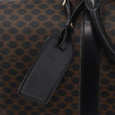 CELINE Macadam Boston Bag PVC Black Gold Tone Auth 211542V-17